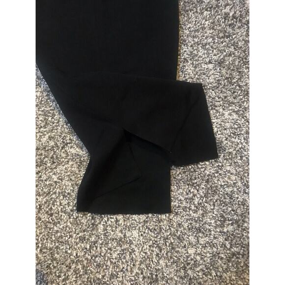 Ming Wang Pants Women’s Small Black Knit Slits At Hem Career Casual Pull On - Picture 5 of 7